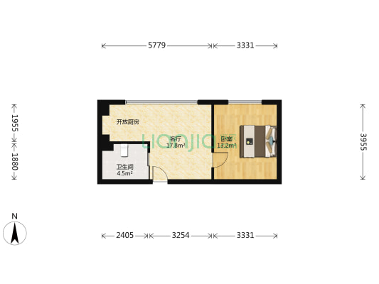 新南亚风情园 1室1厅1卫 52平方