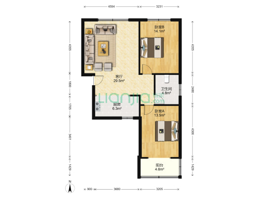 金阳瑞景，好房源，环境好，交通便利。-户型图