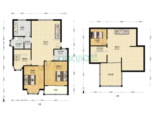 陆家浜南路2号 3室2厅3卫 108平方