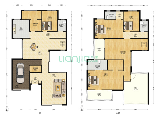 湘江壹号一期 4室2厅4卫 331平方