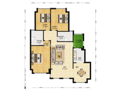 炜岸城一期 3室2厅 南-成都炜岸城一期户型图