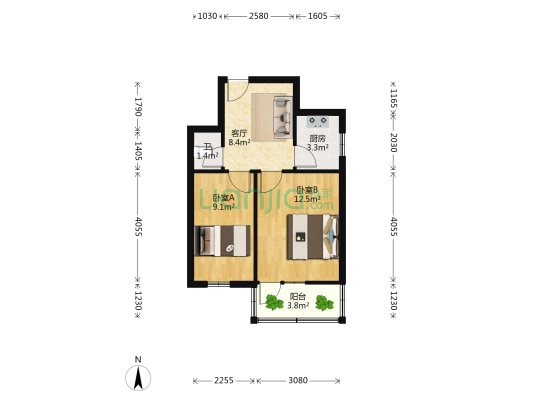立达路小区 2室1厅1卫 49平方