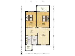范阳路  南北通透两居，板楼，安静-涿州供电公司小区户型图