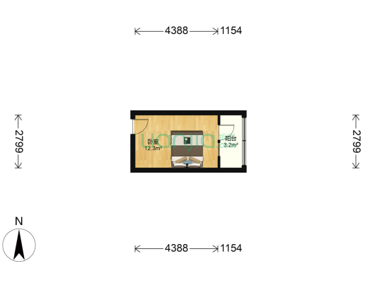裕德里 1室0厅0卫 16平方