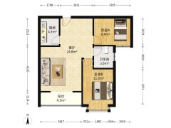 惠友万悦城(涿州) 2室1厅 南-涿州惠友万悦城(涿州)户型图