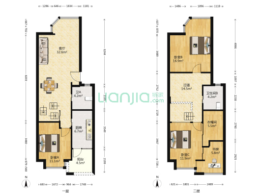 文苑风荷 4室1厅2卫 130平方