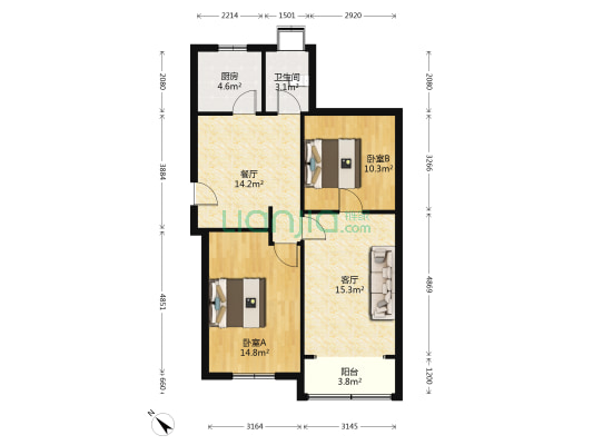 惠济一路10号 2室2厅1卫 74平方
