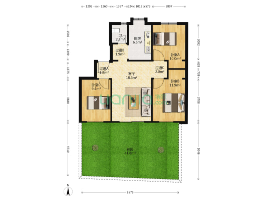 凤台路小区 3室1厅1卫 83平方