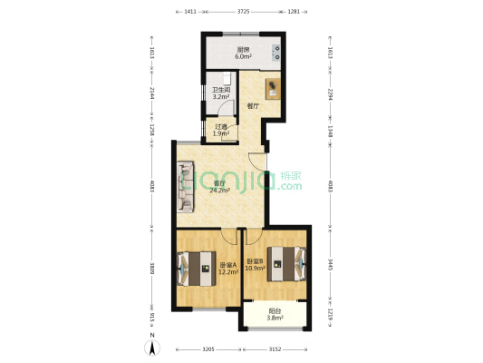 雷士研发中心 2室1厅1卫 93平方