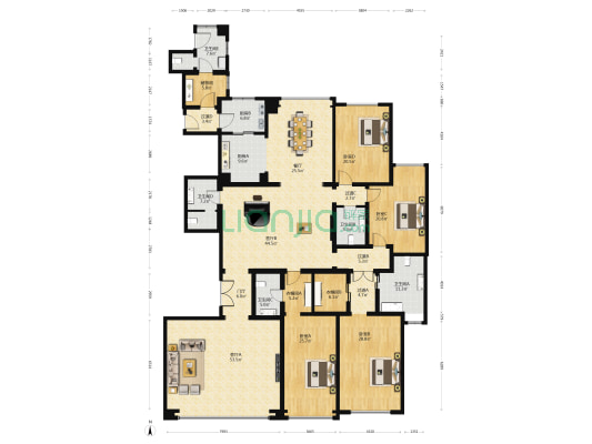 霄云路8号 4室3厅5卫 445平方