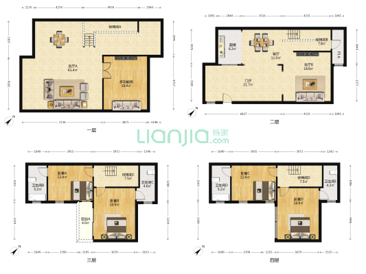 碧桂园映月台 5室3厅5卫 142平方