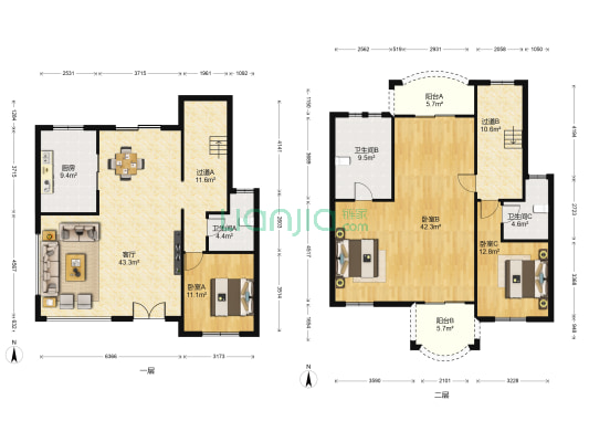 碧桂园山湖城珑熙岛 3室1厅3卫 369平方