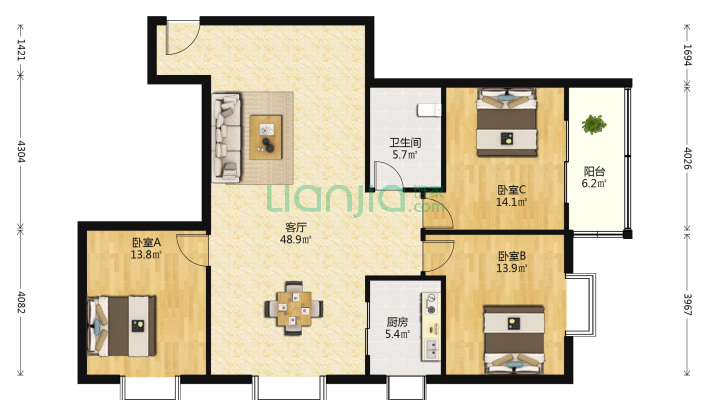 发展公寓二手房实景图