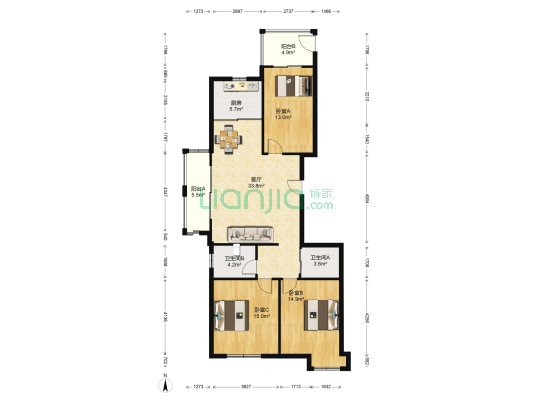 维科·格蘭花園 3室1厅2卫 133平方
