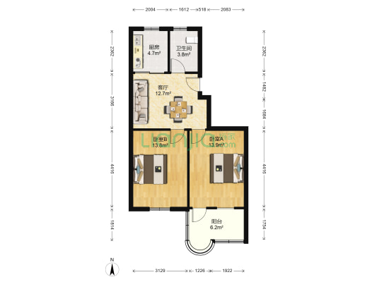 小桥浜28号 2室1厅1卫 69平方