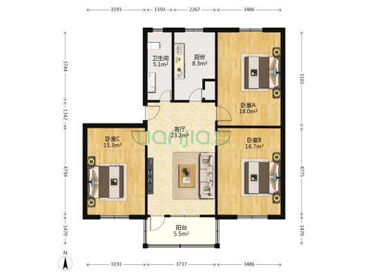 济源路17号 3室1厅1卫 112平方