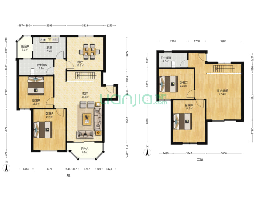 宝岛世纪园 5室2厅2卫 188平方