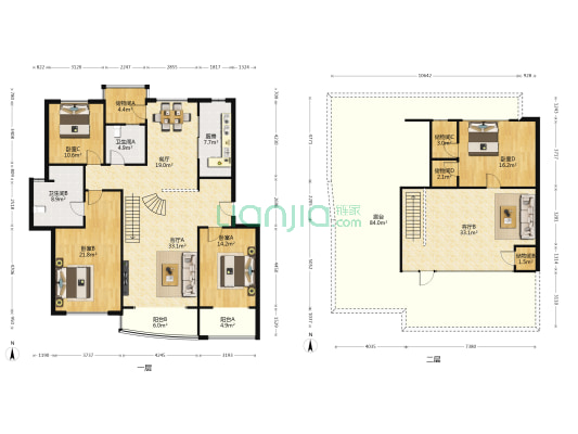 天泰馥香谷沁园二期 4室3厅2卫 154平方