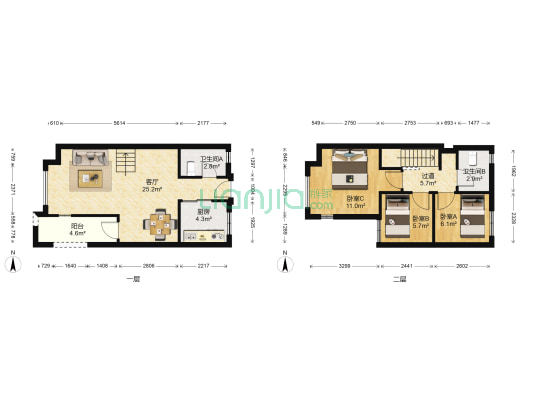 万科尚城御府 3室1厅2卫 63平方
