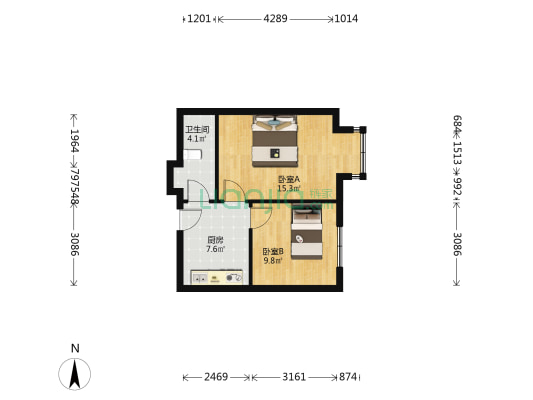 新林巷 2室0厅1卫 46平方