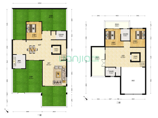 保利公园2010约克郡 3室1厅3卫 231平方