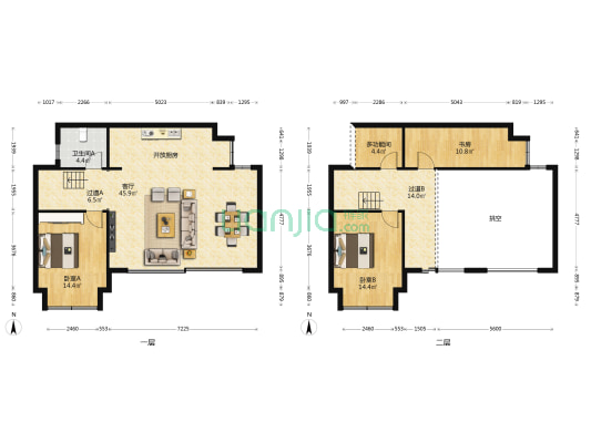 长江著山合 4室1厅1卫 140平方
