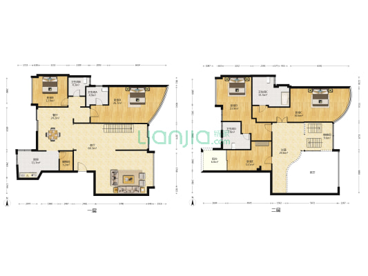 汇江假日花园 5室2厅4卫 336平方