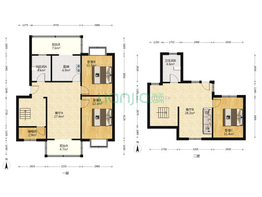 华阳水电小区 3室2厅2卫 128平方