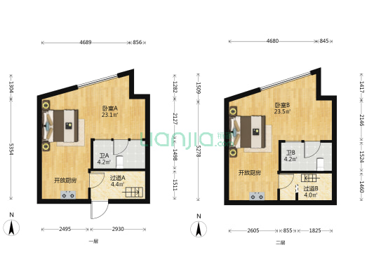 东渡酩悦 2室0厅2卫 50平方