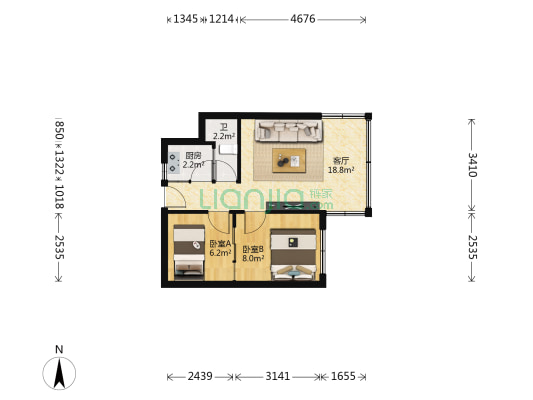 上水巷（散盘） 2室1厅1卫 55平方