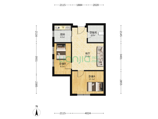 海华云顶 2室1厅1卫 71平方
