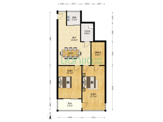 桂组团小区 2室1厅1卫 96平方
