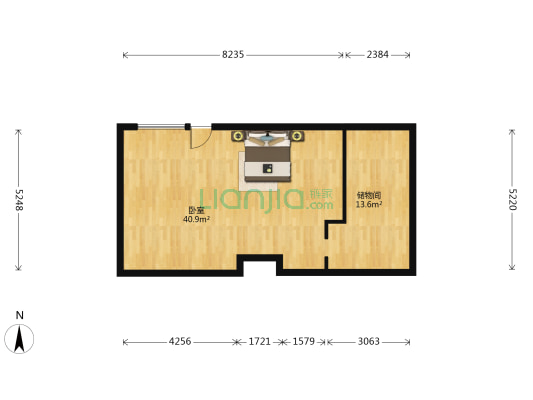 世茂广场 1室0厅0卫 61平方