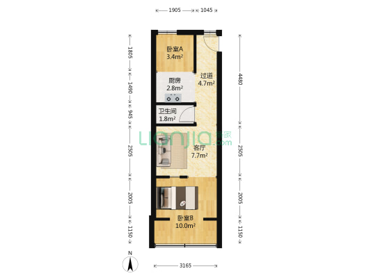 福春街 2室1厅1卫 40平方