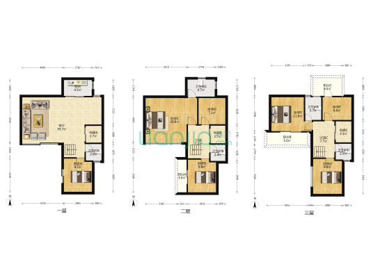 保利梧桐墅 7室1厅5卫 220平方