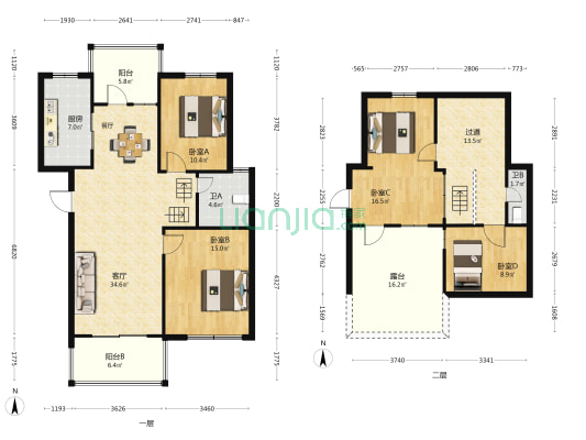 紫薇花园(海宁市) 4室1厅2卫 100平方