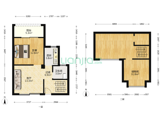 联合博学园 1室1厅1卫 88平方