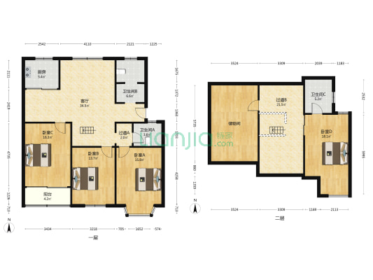 油车路 4室1厅3卫 161平方