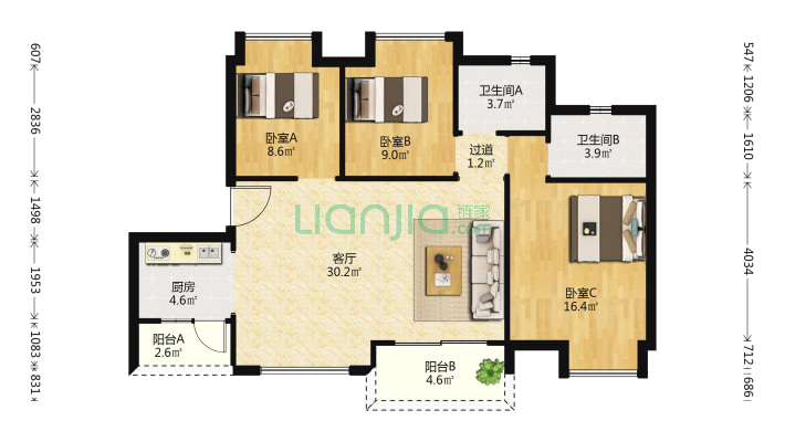 弘阳德商昕悦府二手房实景图