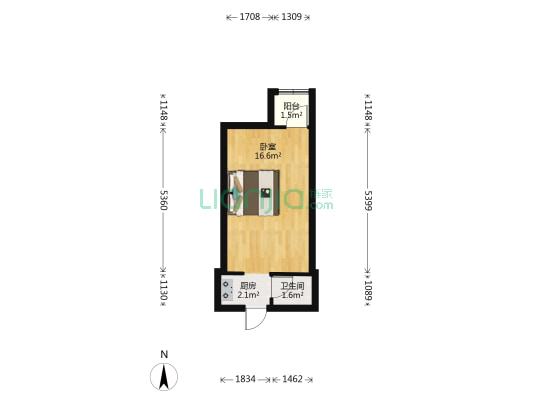 华金新村 1室0厅1卫 64平方