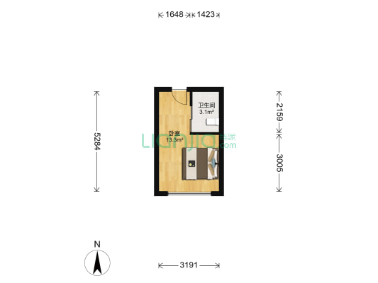 财富广场 1室0厅1卫 28平方