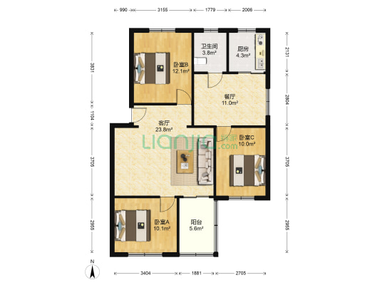东兴小区利好房源值得拥有，业主诚心出售-户型图