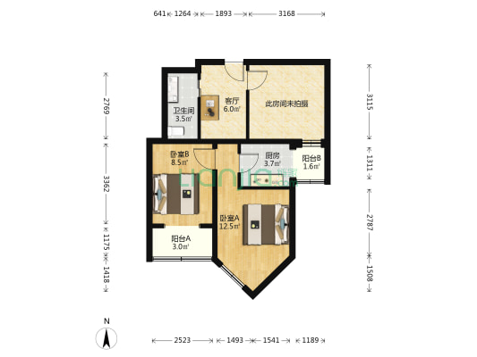 广渠门外南街 2室1厅1卫 65平方
