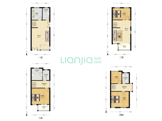 涵合园(别墅) 3室2厅4卫 172平方