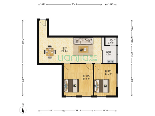 顺兴楼 2室1厅1卫 79平方