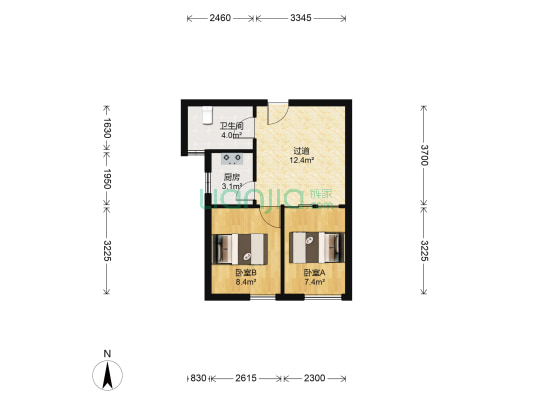 东茂商业广场 2室0厅1卫 57平方