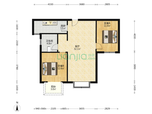 小区交通便利，绿化优秀，配套服务完整-户型图