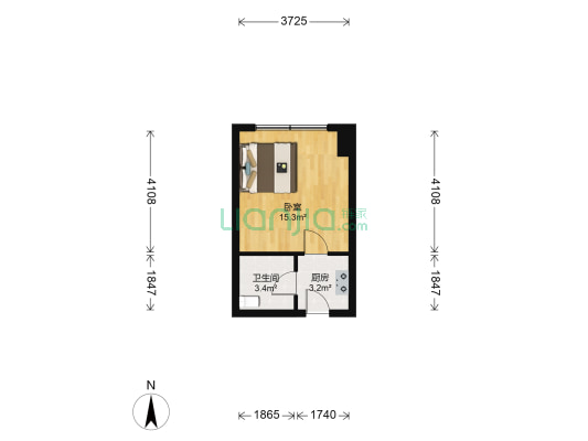 文苑风情 1室0厅1卫 37平方