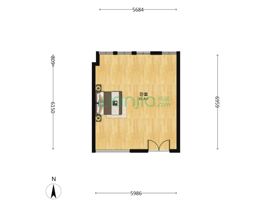 华新国际商务大厦 1室0厅0卫 60平方