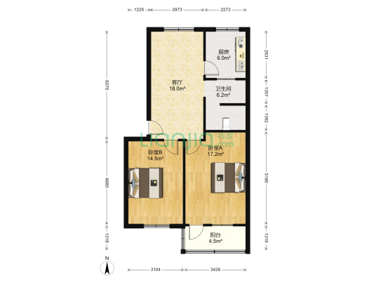 永康路533号 2室1厅1卫 78平方